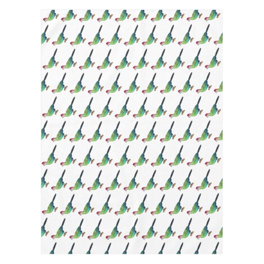 Roodkreukvogel cartoon tafelkleed (Voorkant)