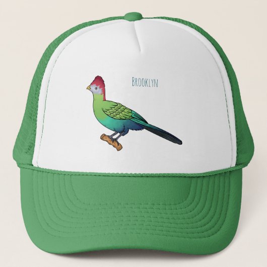 Roodkreukvogel cartoon trucker pet (Voorkant)