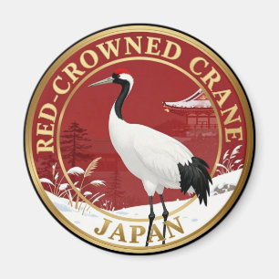 Roodkroonkraan Japan Natuur Magneet