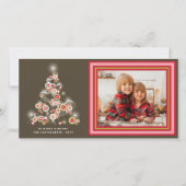 Roodkruidnagels met mousserende rode klokjes - ker feestdagenkaart (Voorkant)