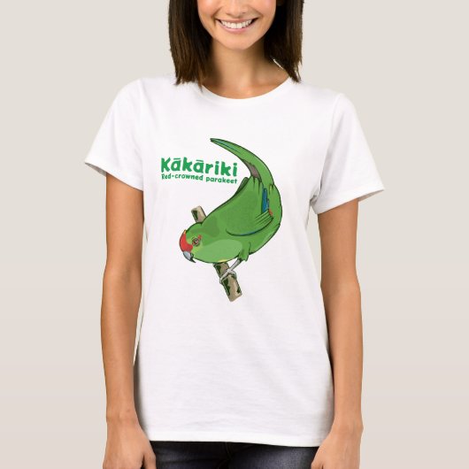 Roodkruinparkiet Kākāriki T-shirt (Voorkant)