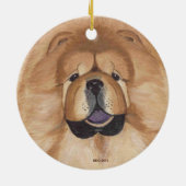 Roodkuifornament Keramisch Ornament (Achterkant)