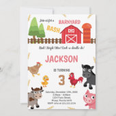 Roodlandbouwhuisdieren op zaterdag kaart (Voorkant)