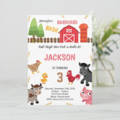 Roodlandbouwhuisdieren op zaterdag kaart (Staand voorkant)