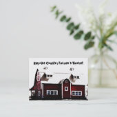 Roodlandschuur op de markt van de boeren visitekaartje (Staand voorkant)