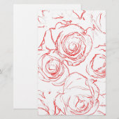 Roodlijnen Briefpapier (Voorkant / Achterkant)