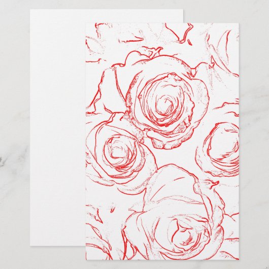 Roodlijnen Briefpapier (Voorkant / Achterkant)