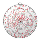 Roodlijnen Dartbord (Voorkant)
