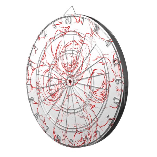 Roodlijnen Dartbord (Voorkant Rechts)