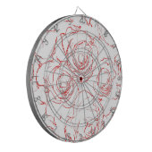 Roodlijnen Dartbord (Voorkant Links)