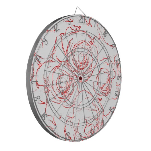 Roodlijnen Dartbord (Voorkant Links)