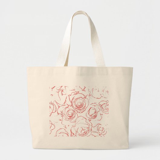 Roodlijnen Grote Tote Bag (Voorkant)