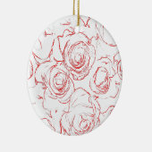 Roodlijnen Keramisch Ornament (Rechts)