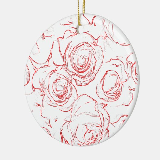 Roodlijnen Keramisch Ornament (Links)