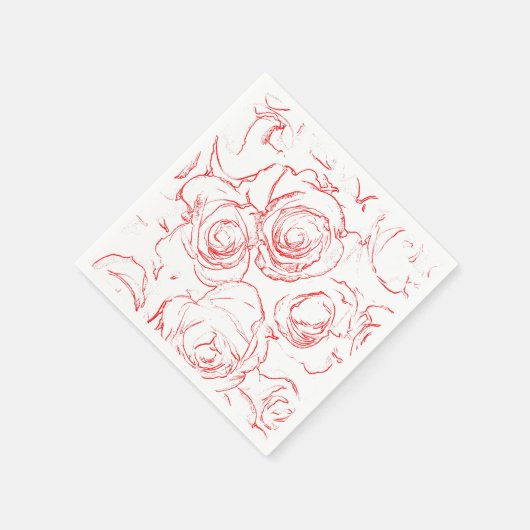 Roodlijnen Servet (Hoek)