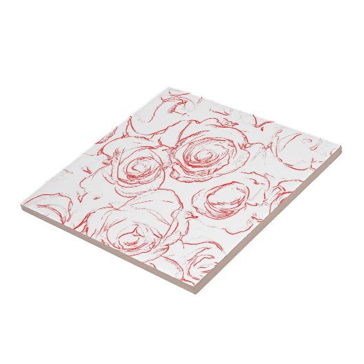 Roodlijnen Tegeltje (Zijkant)