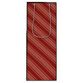 Roodlijnpatroon Wijn Cadeautas (Voorkant)