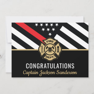 Roodlijnvlag met vuursteentekaart voor brandweerma