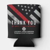 Roodlijnvlag voor brandweercabine Jubileum Blikjeskoeler (Achterkant)