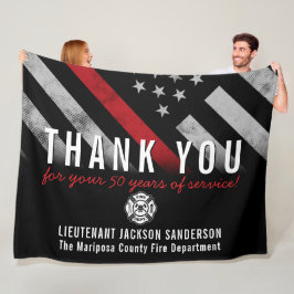 Roodlijnvlag voor brandweercabine Jubileum Fleece Deken