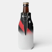 Roodlijnvlag voor brandweercabine Jubileum Flesjeskoeler (Fles Achterkant)