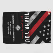 Roodlijnvlag voor brandweercabine Jubileum Golfhanddoek (Horizontaal)