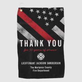 Roodlijnvlag voor brandweercabine Jubileum Golfhanddoek