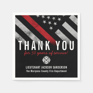 Roodlijnvlag voor brandweercabine Jubileum Servet