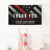 Roodlijnvlag voor brandweercabine Jubileum Spandoek (Insitu)