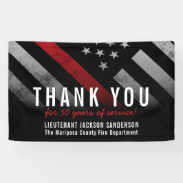 Roodlijnvlag voor brandweercabine Jubileum Spandoek