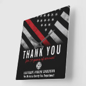 Roodlijnvlag voor brandweercabine Jubileum Vierkante Klok (Hoek)