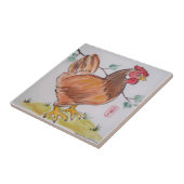 Roodluiken Boerderij in nationale stijl van kippen Tegeltje (Zijkant)