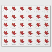 Roodmakelblad - canada cadeaupapier (Vlak)