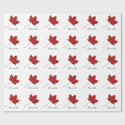 Roodmakelblad - canada cadeaupapier (Vlak)