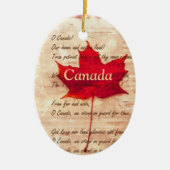 Roodmakelblad - Canada Keramisch Ornament (Voorkant)