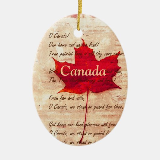 Roodmakelblad - Canada Keramisch Ornament (Voorkant)