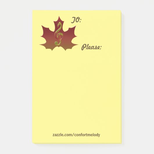 Roodmakreel in Herfst Colour Harmony Post-it® Notes (Voorkant)