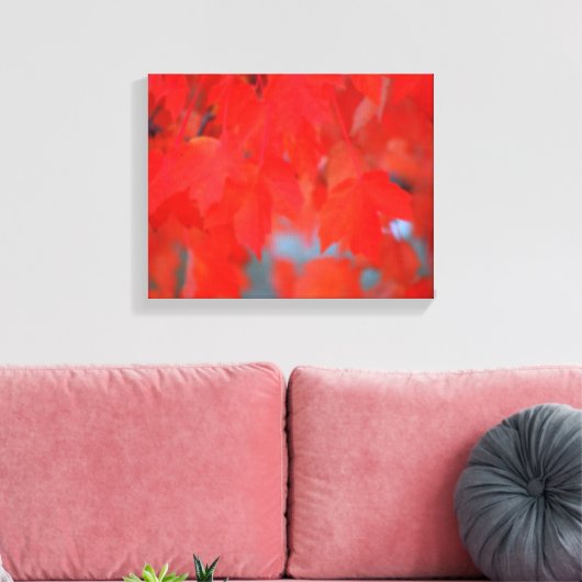 Roodmakreel in het najaar canvas afdruk (Insitu (Woonkamer))