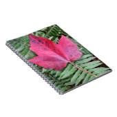 Roodmakreel op groen fern-botanisch notitieboek (Rechterzijde)