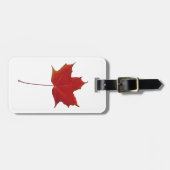 Roodmaple canadese leaf bagagelabel (Voorkant horizontaal)