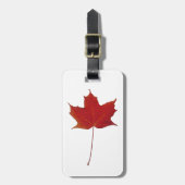 Roodmaple canadese leaf bagagelabel (Voorkant verticaal)