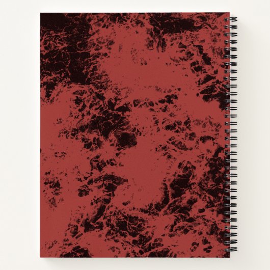 Roodmarmertextuur van terracotta notitieboek (Achterkant)