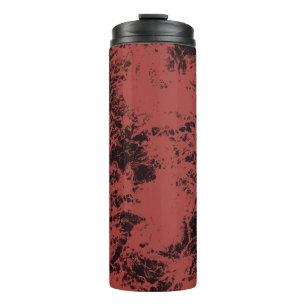 Roodmarmertextuur van terracotta thermosbeker