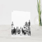 Roodmels in de bosbouw met prettige kerstdagen feestdagen kaart (Achterkant)