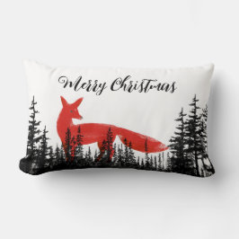 Roodmels in de bosbouw met prettige kerstdagen kussen