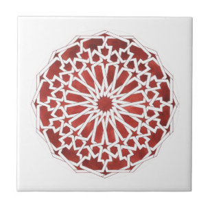 Roodmozaïektegel van aardewerk tegeltje