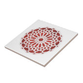 Roodmozaïektegel van aardewerk tegeltje (Zijkant)