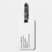 Roodnavelvogel op een Zebra achterkant - Zimbabwe Bagagelabel (Achterkant verticaal)