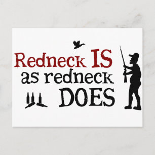 Roodnek is net als Rednek Briefkaart