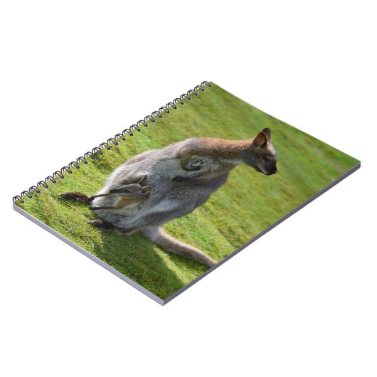 Roodnekkige behang en haar joey notitieboek (Linkerzijde)